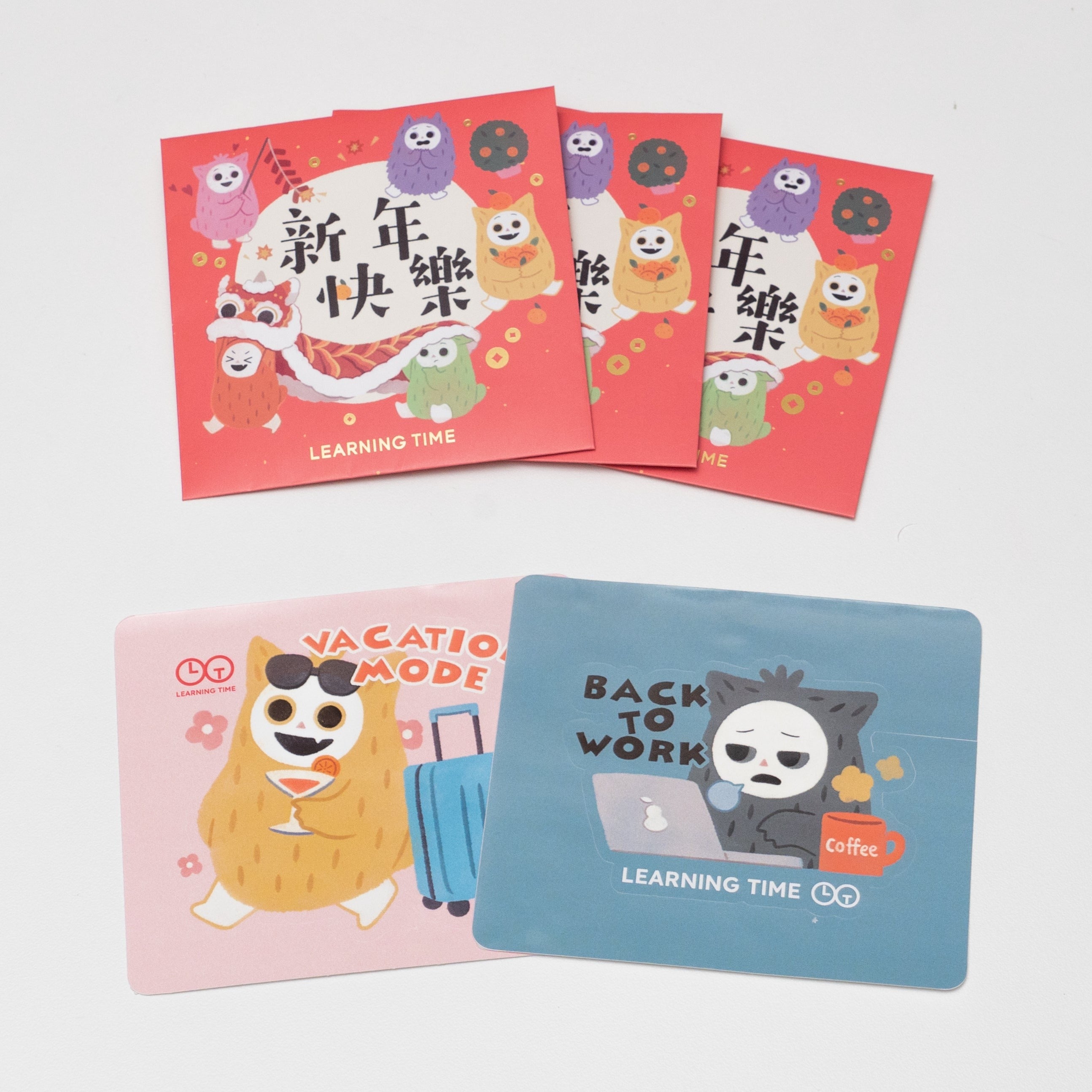 Red Pockets and Vinyl Stickers Learning Time HK