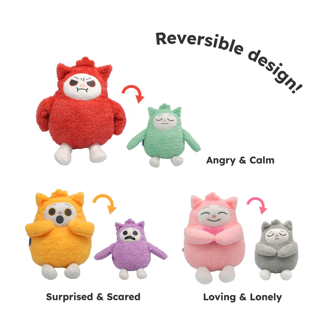 Emomo雙面設計情緒公仔
