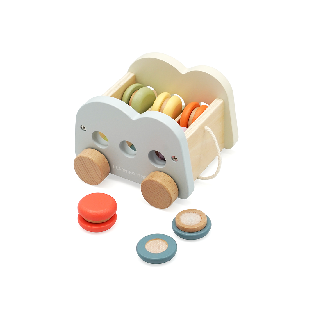 馬卡龍拖拉木頭車